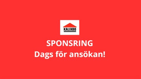 Sista ansökningsdag för sponsring - 31 januari